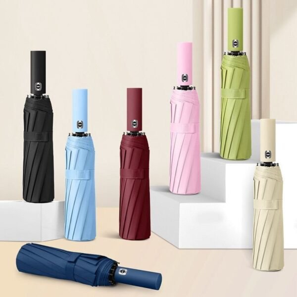 Guarda Chuva Automático Sombrinha Grande Proteção Solar Blackout Reforçado Dobrável 10 varetas Envio Imediato colorido
