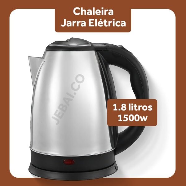 Chaleira elétrica 110w Jarra 1,8L INOX