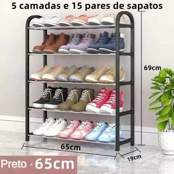 5 Andares 15 Pares Premium Sapateira De Porta Organizadora Para Sapatos Organizador Quarto Sapateira