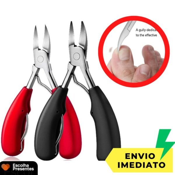 Alicate mola dupla De Cortar Unha Curvado Profissional Aço Inox Manicure, pedicure e podologia e decoração de unha.