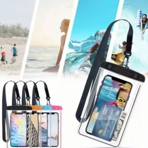 2 Capa Bolsa Prova Dágua Impermeável Celular Transparente Universal