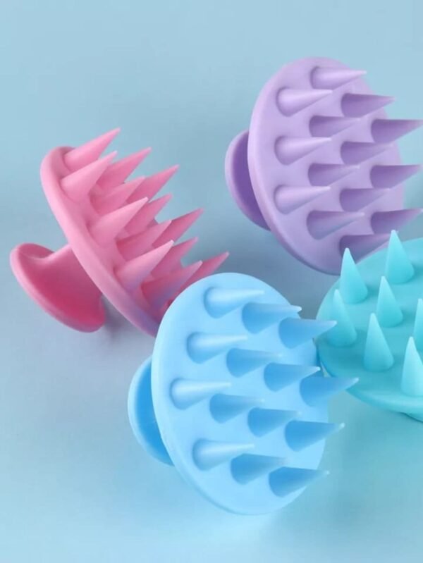 Escova Massageadora De Silicone Couro Cabeludo Anti-Deslizante Para Cuidado De Saúde Com Cabo Flexível