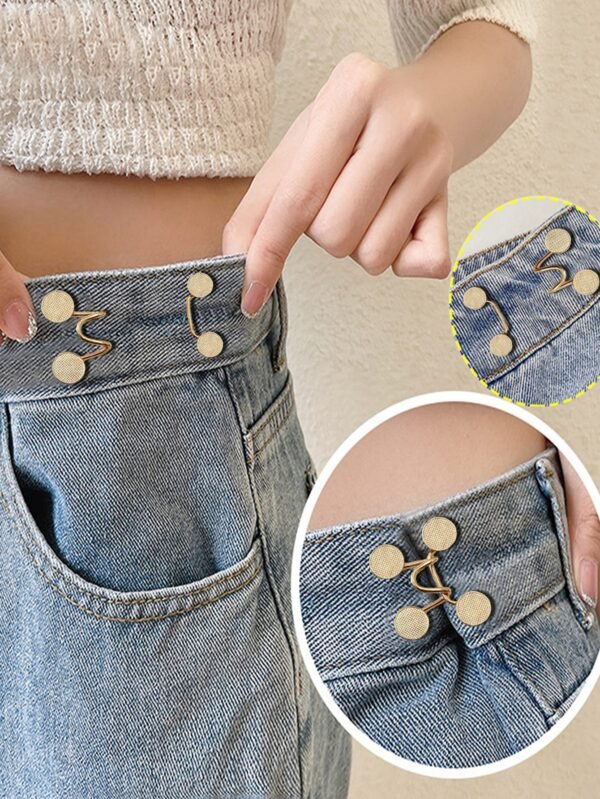 1 Peça Conjunto de Broches Femininos com Broche de Cintura Ajustada, Calça de Margarida de Liga Sem Tacha, Denim, Broche de Cintura Ajustável, Acessórios de Roupa (Sem Cartão)