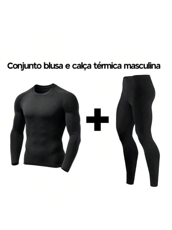 Conjunto Blusa Térmica Flanelada + Calça Térmica Flanelada Masculina