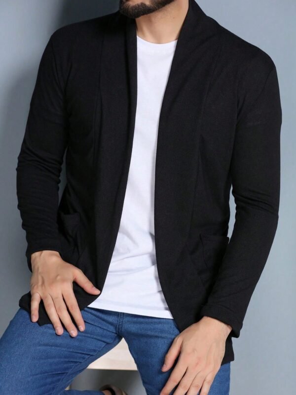 Blusa De Frio Cardigan Masculino Sobretudo Casaco kimono  Casaco Manga Longa Blazer Com Bolso novo lanzinha malha Plus SIZE TAMANHO EXG