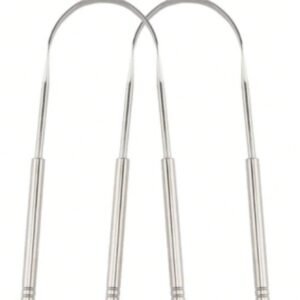 2 Unidade Limpador De Língua Raspador Oral De Aço Inox Higiene Bucal Raspador Para Cuidados Oral Promoção