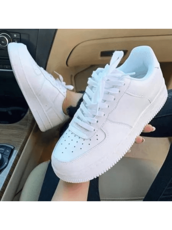 Tênis Casual Feminino Masculino Force Liso Couro Original