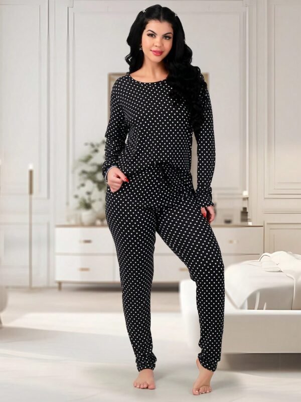 Pijama Feminino de Suede Calça e Blusa Manga longa Inverno REF:PJSL