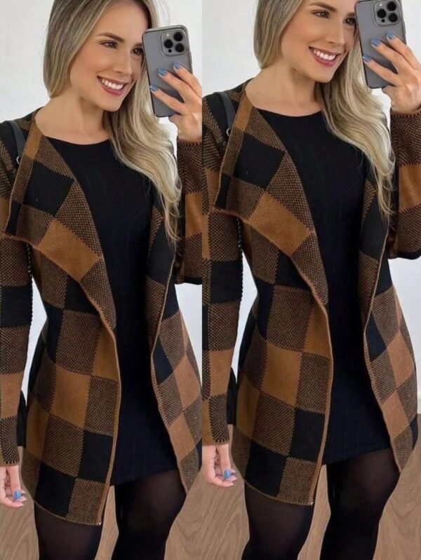 Casaco Moldelo Kimono Xadrez