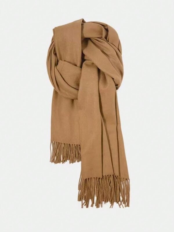 MilyModa Cachecol  feminino imitação de cashmere,inverno fino 150g com franjas