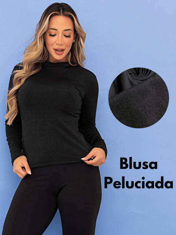 Blusa Térmica Frio Segunda Pele Academia Manga Longa Peluciada Inverno Felpuda Flanelada Tarelles