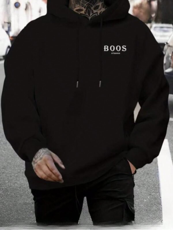 Moletom Masculino Boos Blusa de Frio Casaco Flanelado Moda Inverno Moleton Com Capuz com Bolso lançamento