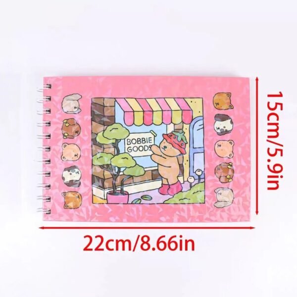 Livro de colorir Bobbie Goods - 50 Folhas imagens, capa mole holográfica, formato A5 220g