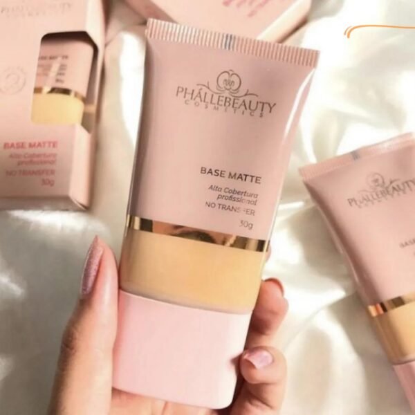 Base Maquiagem Alta Cobertura Phallebeauty Longa duração e Resistente à água todos os tipos de Pele