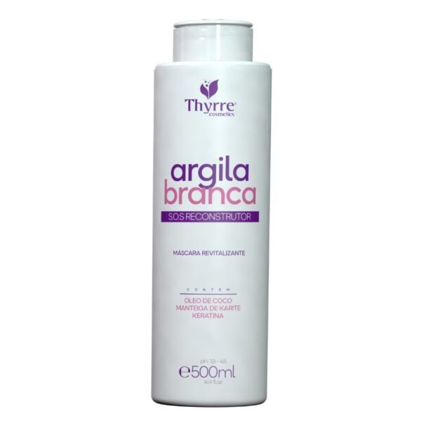 Mascara Argila Branca 500g S.O.S Tratamento Anti-Emborrachamento Profissional Thyrre Cosmetics