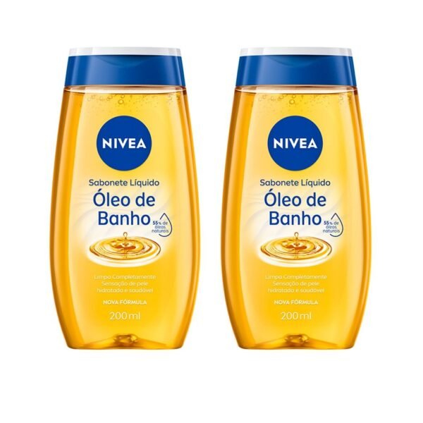 KIT NIVEA Sabonete Líquido Óleo de Banho 200ml - 2 Unidades