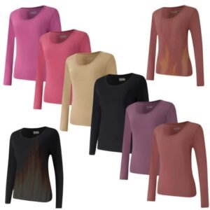 Z&D Lingerie Blusa Térmica Feminina Segunda Pele Manga Longa Dupla Camada Aveludada  DRNY02