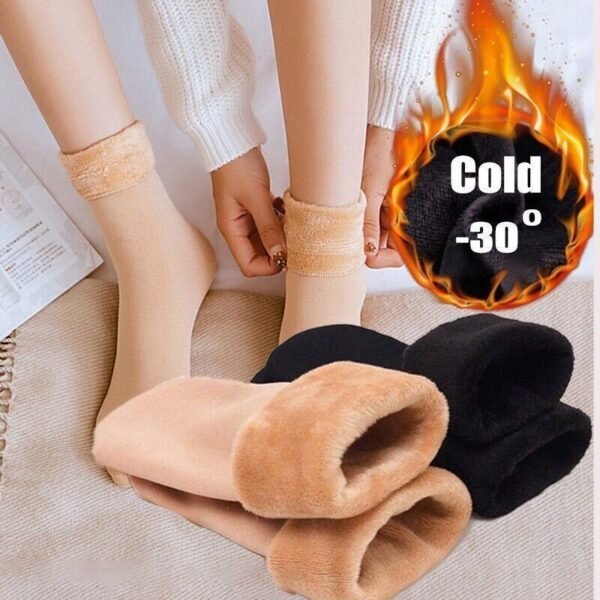 Kit com 5,3,1 pares de meias/meias soquete térmica grossa flanelada fleece inverno frio intenso