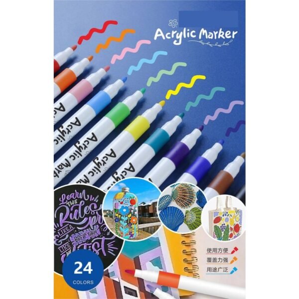 Kit 12/24/36/48 cores Marcadores de acrílico à prova d'água Barato Caneta colorida de grafite DIY para metal, papel