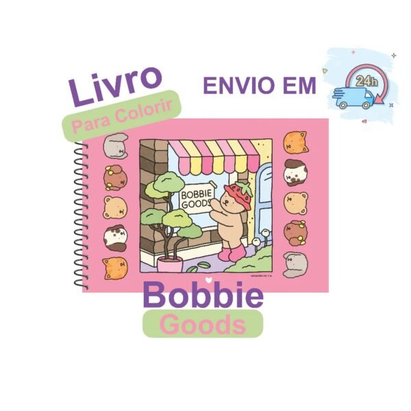 Livro de Colorir Bobbie Goods  5 a 50 Folhas Caderno de Desenho Pintura Coloring Book + BRINDE ACETATO