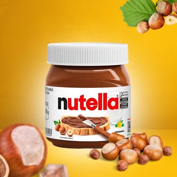 Nutella Creme De Avelã Com Cacau Pote Médio 350g Chocolate Cremoso Saboroso Pão Torrada Sobremesa Recheio Ferrero