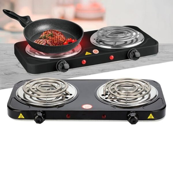 Mini Fogão Elétrico Portátil 2000w Fogareiro 110v/220v 600 °c 2 Bocas Camping Potente Narguile