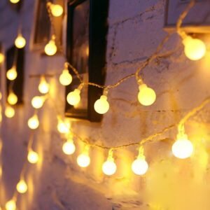 1 peça Luzes de Corda em Formato de Bola Redonda com 10 Luzes de 1,5m