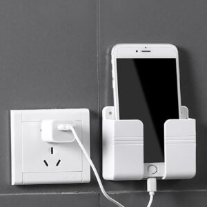 1 Peça Suporte de Parede para Carregar Telefone Móvel, Caixa de Armazenamento Multifuncional Criativa para Controle Remoto, Prateleira de Contentor ao Lado da Cama para Decoração do Quarto de Carregamento