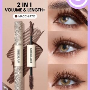 SHEGLAM RíMel All-In-One Volume & Length-Macchiato à Prova D'áGua, Pincel Duplo à Prova D'áGua, FáCil De Remover, Sem Manchas Formatura AniversáRio FéRias Inverno Outono Y2K Elegante Moda Mulheres Maquiagem CosméTico Festa Praia Viagem Acampamento Ar Livre Escola Campus Passeio Festivais DecoraçãO Presente Presente Rosa Garota Cosplay Melhor Cor Charme VibraçãO