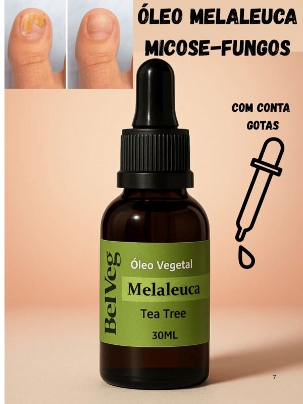 Óleo Vegetal Melaleuca Tea Tree 100% Puro 30ml  Para Unha Pele Cabelo.