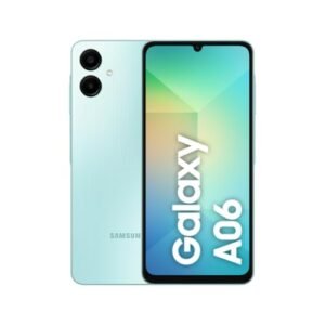 Smartphone samsung galaxy a06 128gb, 4gb ram, processador octa-core, bateria de 5000mah, tela infinita 6.7", câmera traseira dupla, dual chip - verde claro