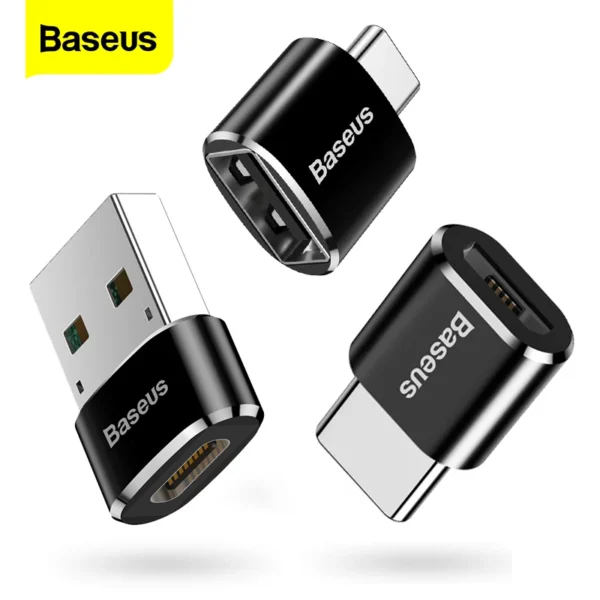 Baseus-adaptador usb para tipo c otg, conector usb-c, macho micro usb, conversor feminino tipo-c macbook, samsung s20