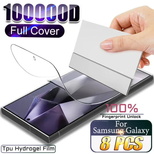 Protetor de tela samsung galaxy s25 s24 s23 s22 s21 s20 plus ultra fe note 20 10 9 s10 a56 a55 a35 a54 a36 a15 a26 s10e s8 s9 lite a05s a05 a06 a16 a34 filme 5g