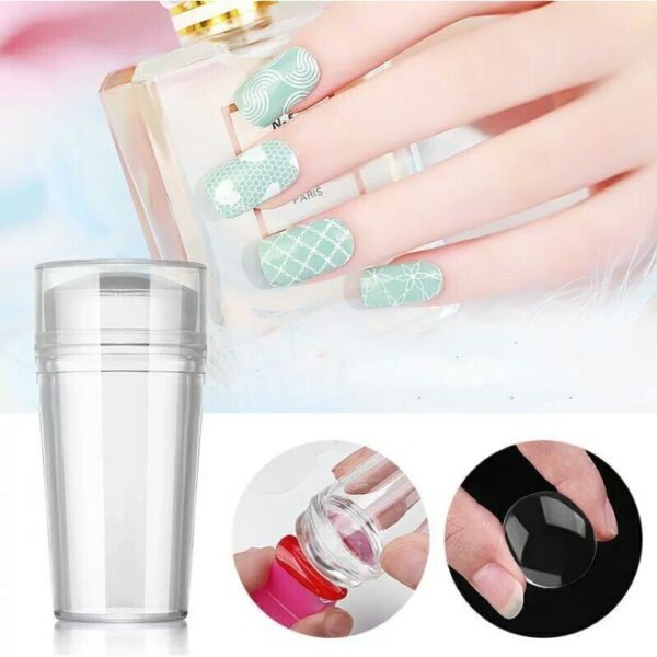 Cabeça de silicone transparente geléia vedação selos ferramentas unhas carimbo