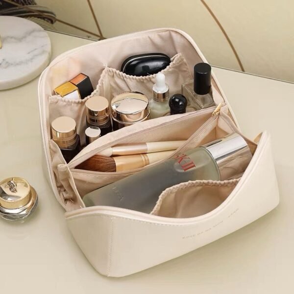 Bolsa necessaire super espaçosa maquiagem portátil para viagem