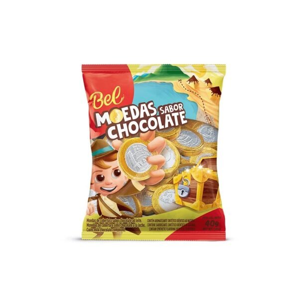Bel Moedas Sabor Chocolate 40g