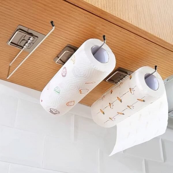 Porta papel toalha e suporte de filme alumínio para parede cozinha