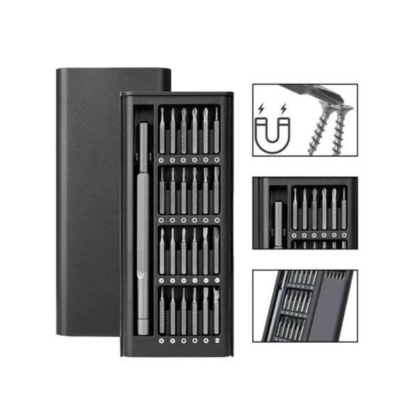 Kit Jogo Ferramenta Chave Magnética Precisão 24 Peças Pequenos Reparos Compatível - Celular Iphone Android Videogame Xbox Nintendo Switch Computador Notebook Macbook-envio imediato