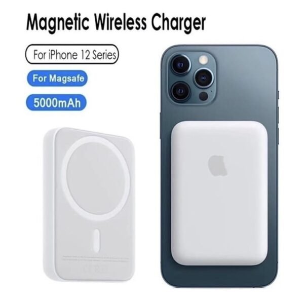 Carregador portátil indução magsafe iphone apple powerbank 5000 mah battery pack