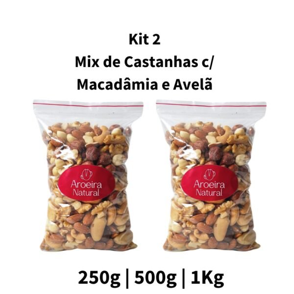KIT 2 Mix de Castanhas Premium - Com Macadâmia e Avelã