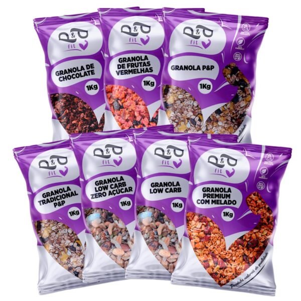 Granola p&p 1kg vários sabores - escolha o seu