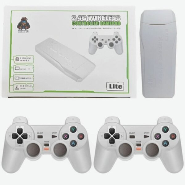 Videogame Stick 10mil 2 Controles Sem Fio Console  Portatil Jogos Retro Antigo