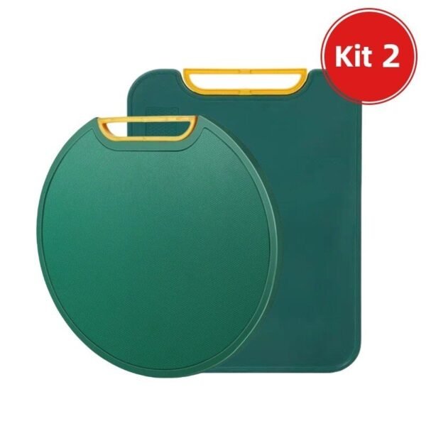 Kit Tábua Corte Polietileno De Redondo Quadrado Antibacteriana  Prova para Carne Legumes Frutas K-58