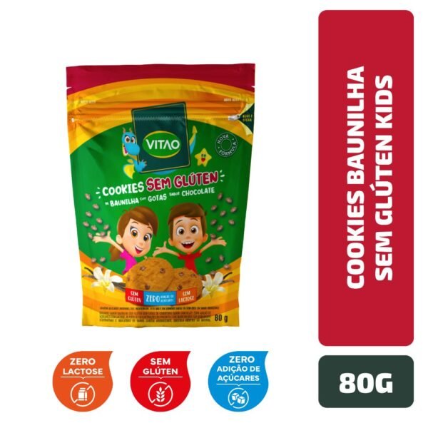 Cookies Baunilha Sem Glúten Kids 80G