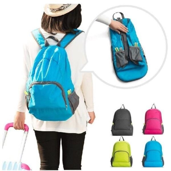 Mochila de nylon dobrável para viagem