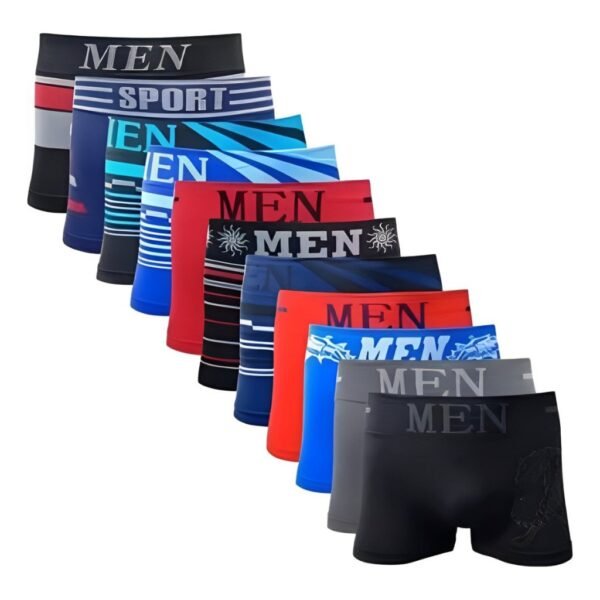 Kit 10 cuecas boxers masculina adulto de microfibra ou 4