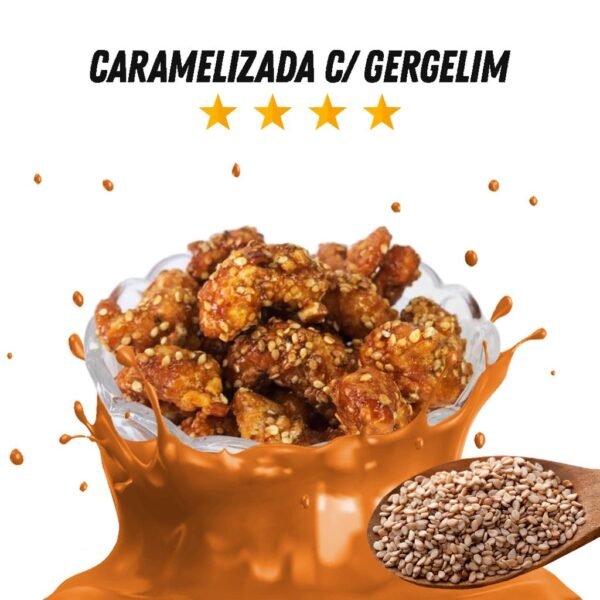 Castanha de Caju Caramelizada com Gergelim 500g - P&P