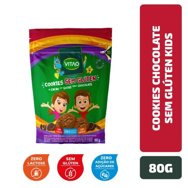 Cookies Chocolate Sem Glúten Kids 80G