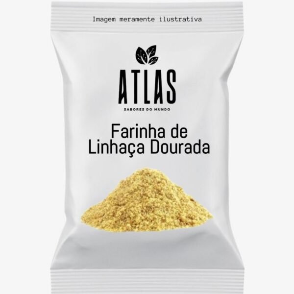 Farinha de Linhaça Dourada - 500g - 1kg Atlas Sabores do Mundo