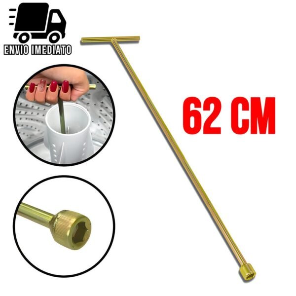 Chave t 10mm longa 62cm para maquina de lavar agitador brastemp electrolux